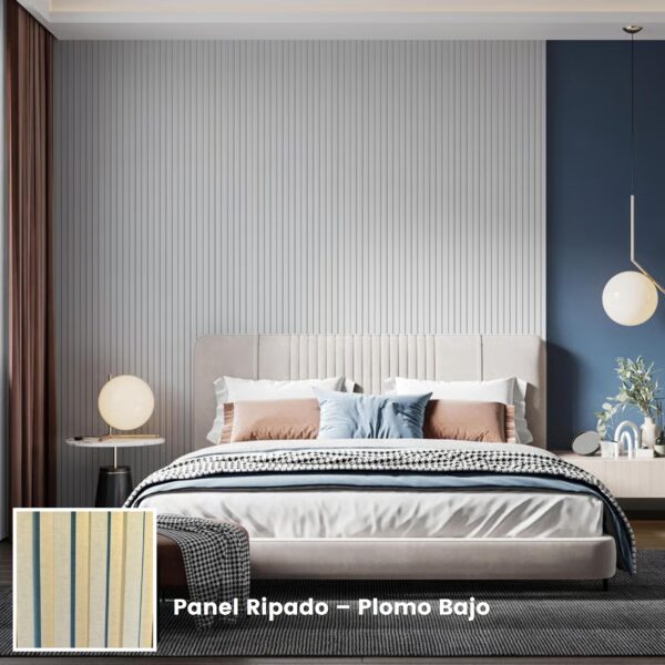 Panel Ripado - Plomo Bajo