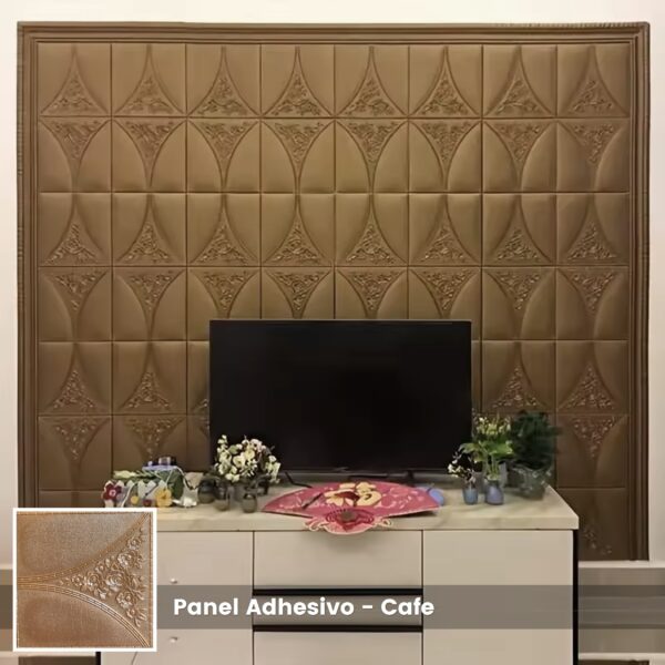 Panel Adhesivo 3D Marrón