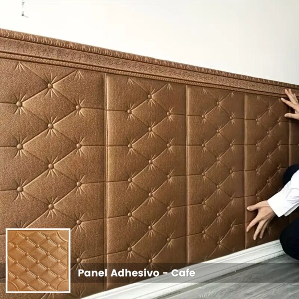 Panel Adhesivo 3D Marrón