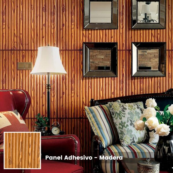 Panel Adhesivo 3D Madera